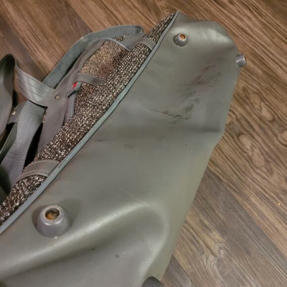 Vintage Oscar De La Renta Luggage Carry On Gray Tweed Tapestry 80s Overnight - Picture 4 of 14